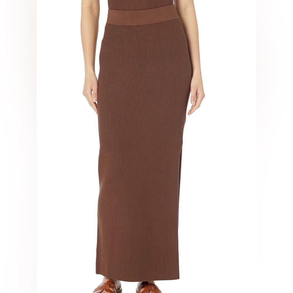 Elegant Brown Maxi‎ Skirt- XXS
